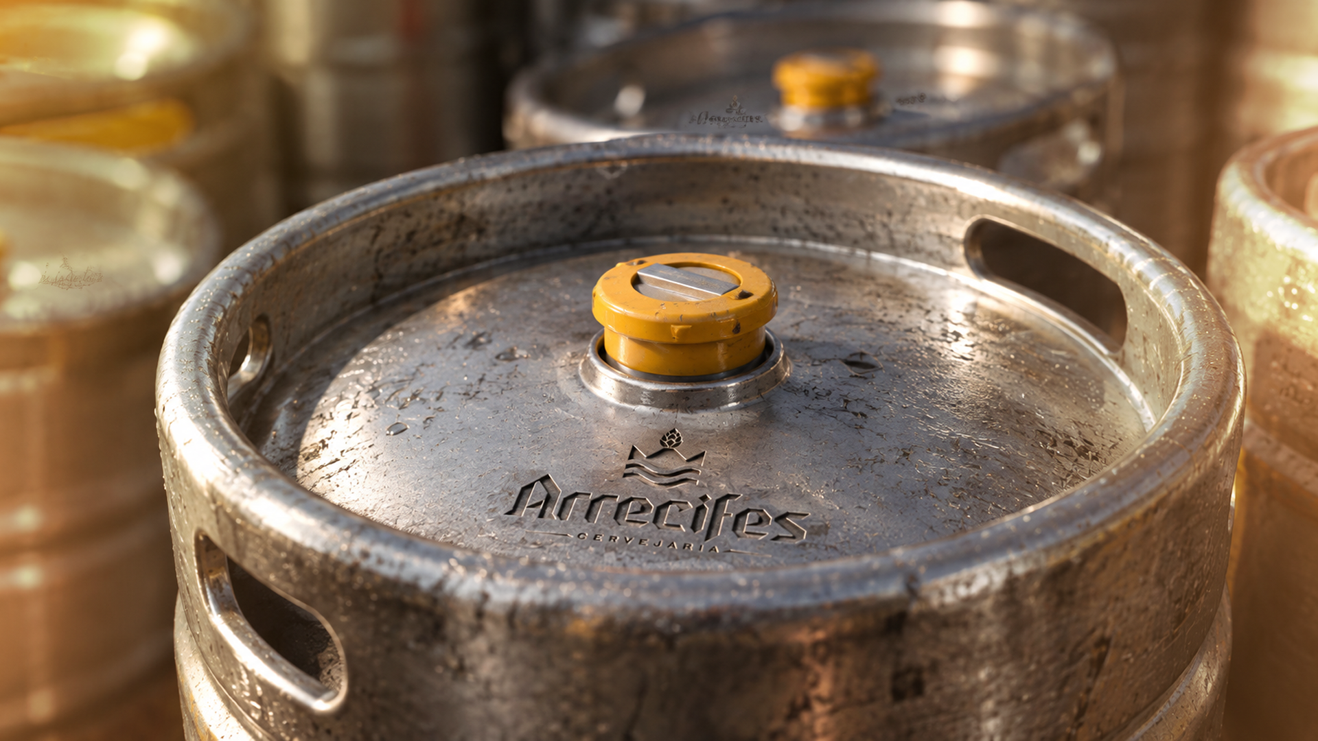 Fachada e sinalização da Cervejaria Arrecifes